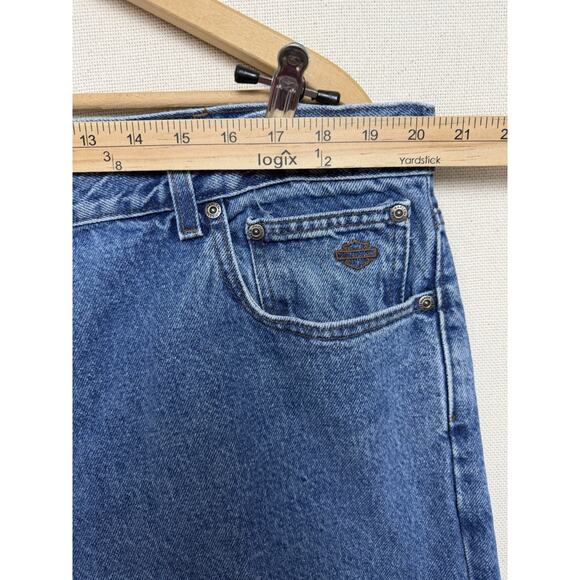 Harley Davidson Jeans Men’s Size 42x30 Blue Denim Motorcycle Biker Medium Wash - Picture 7 of 16